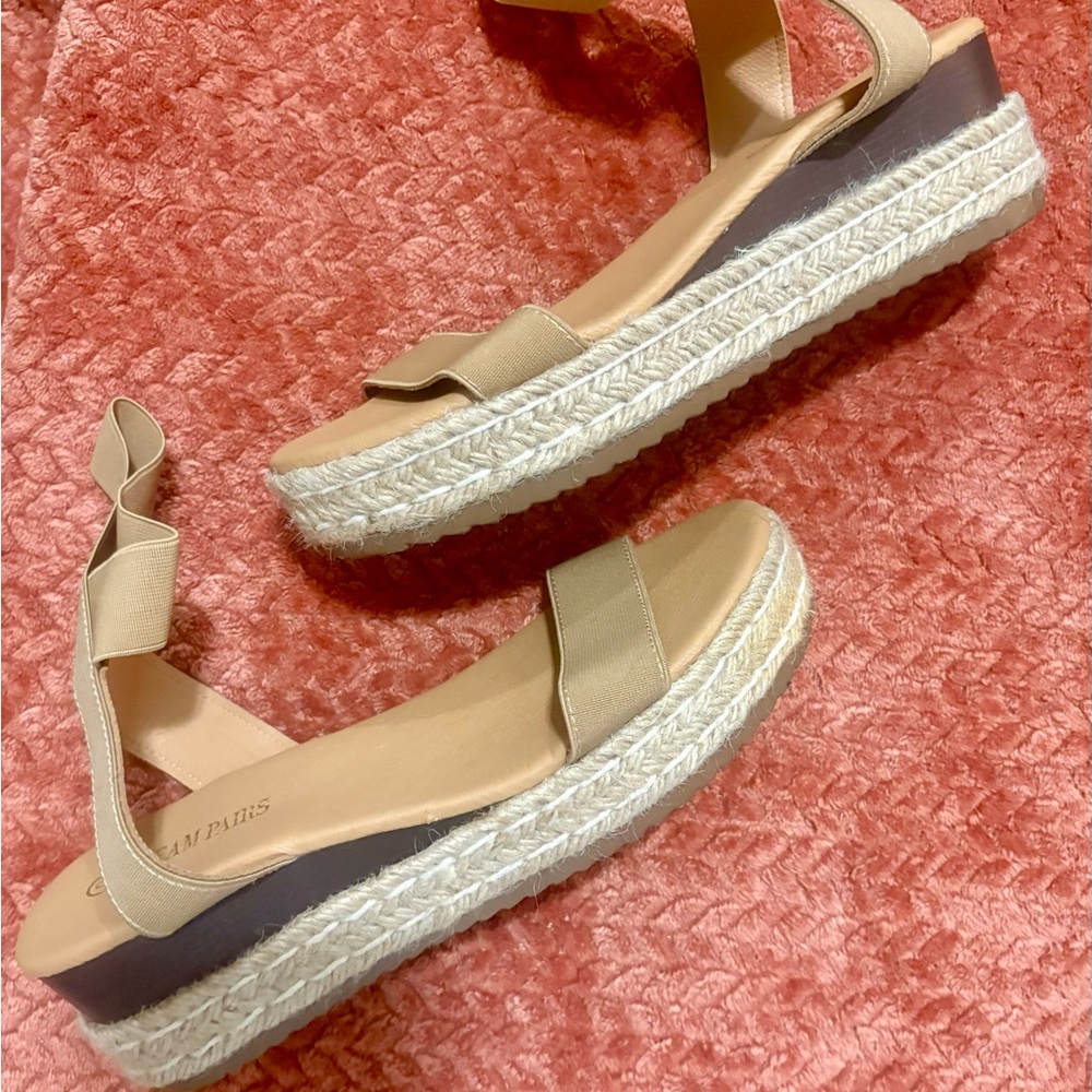Dream Pairs Tan Espadrille Sandals